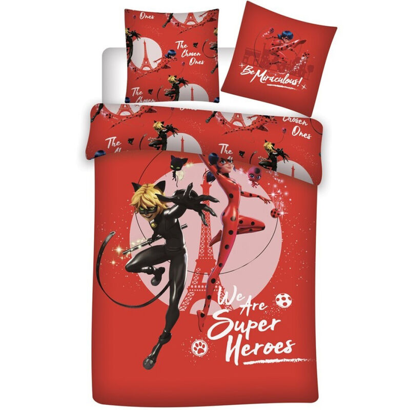 Miraculous Lady Bug cotton duvet cover bed 90cm