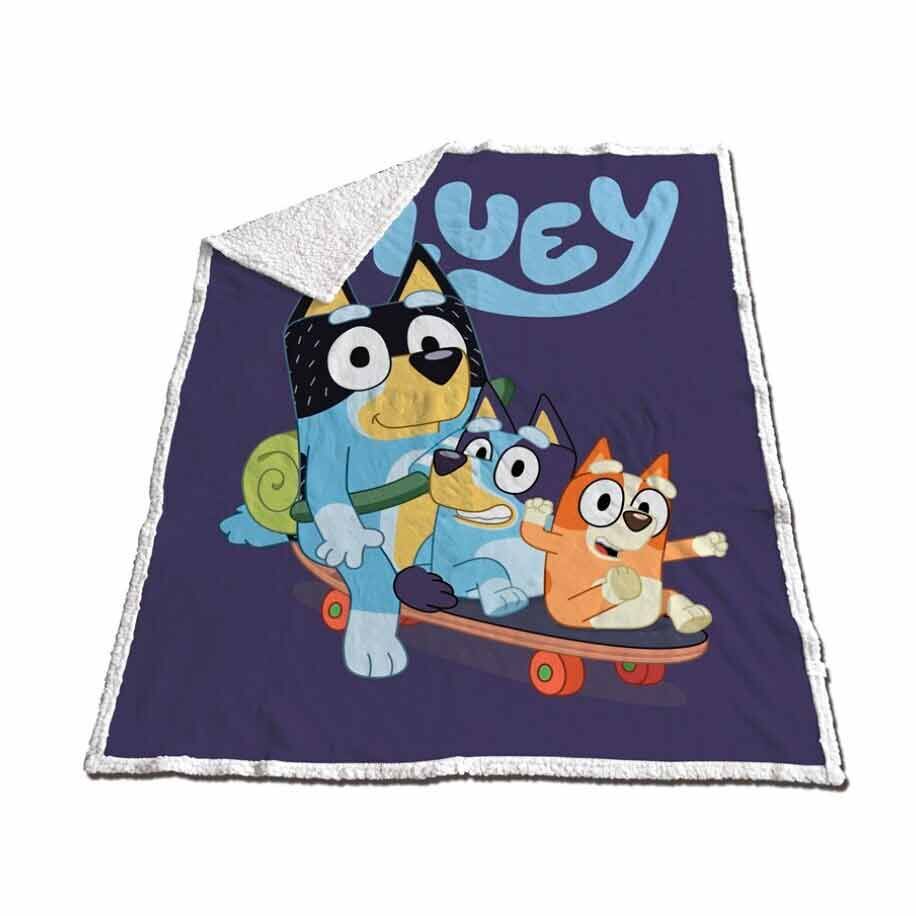 Bluey Coral sherpa blanket 120x150cm